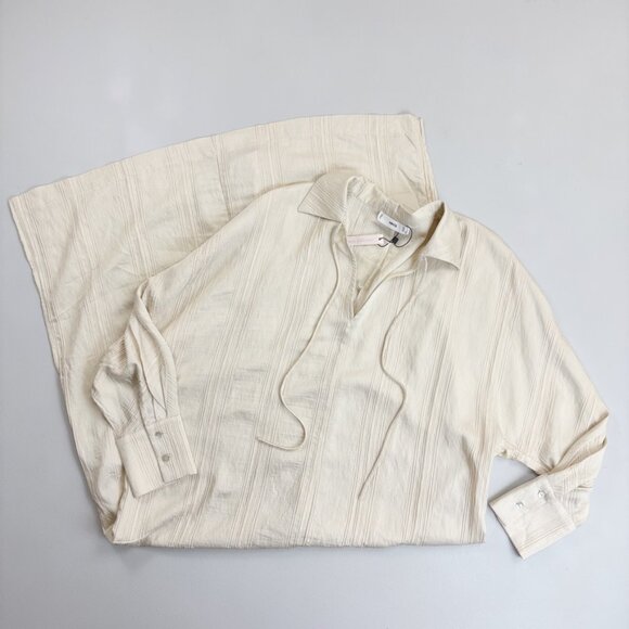 MNG Mango Soft Ribbed Kaftan Dress US 6 NWT Exclusive Collection Beach Pool Luxe - Picture 1 of 10